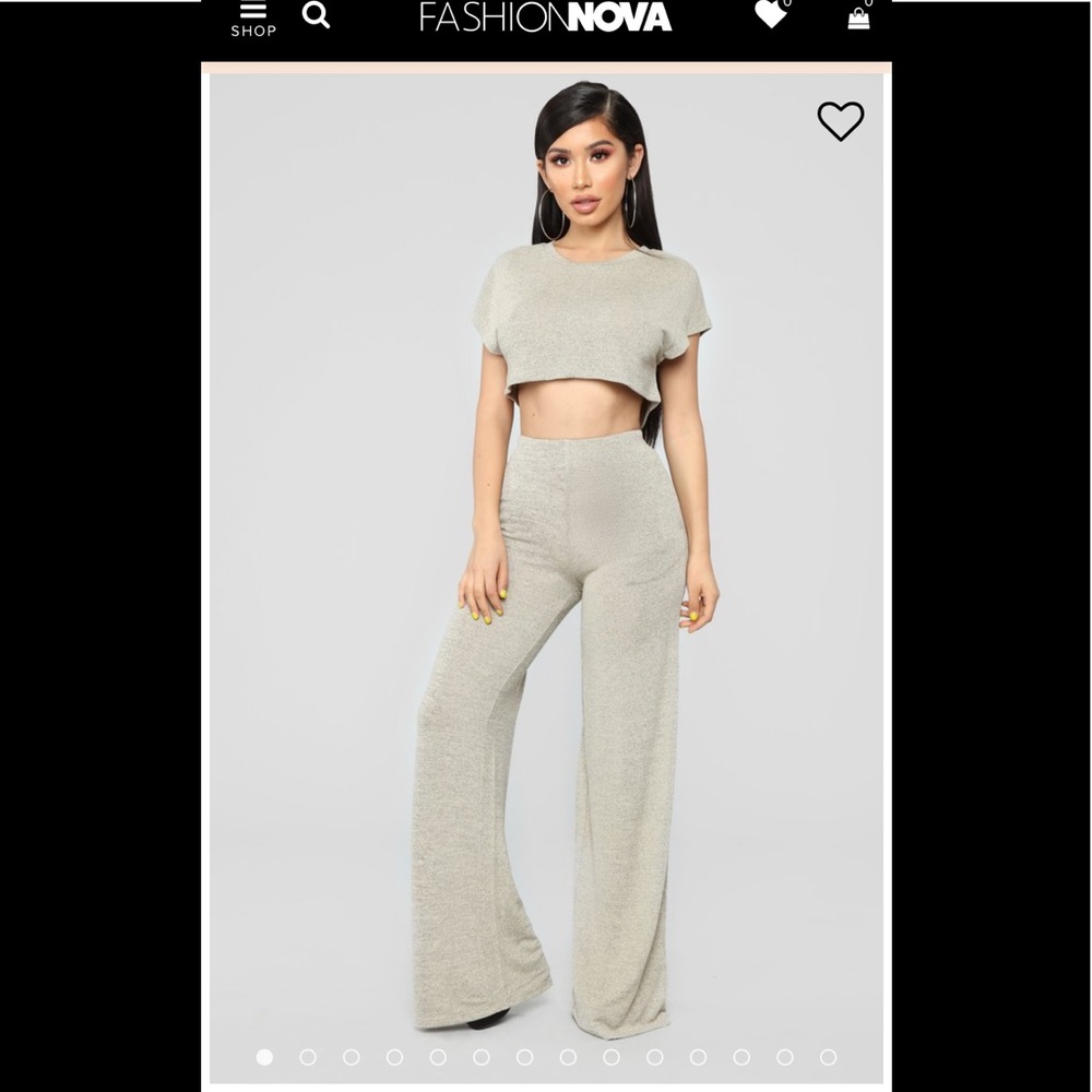 Khaki colored pant set